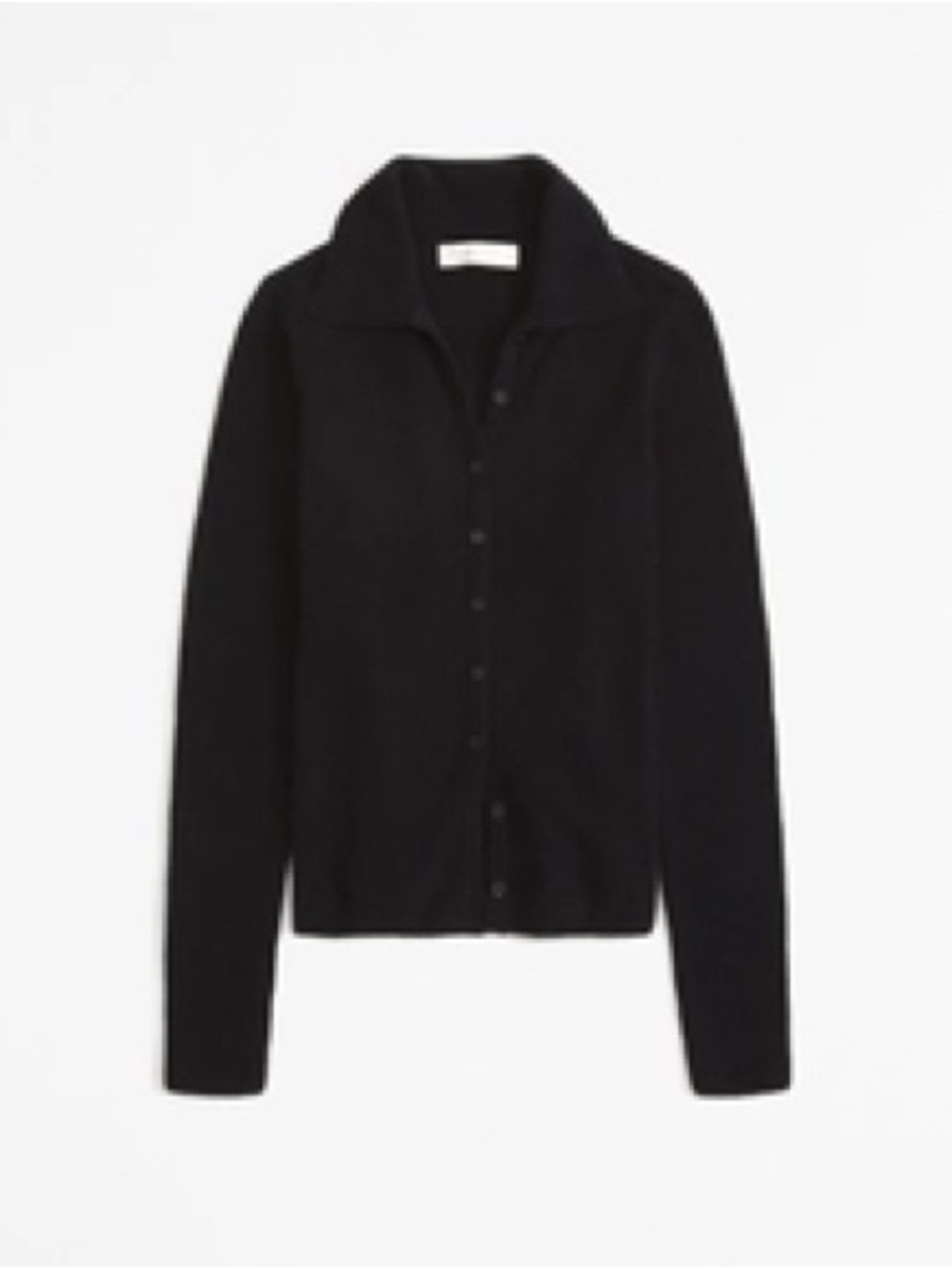 Abercrombie Black Long Sleeve Merino Wool Blend Button Polo Top/ Cardigan